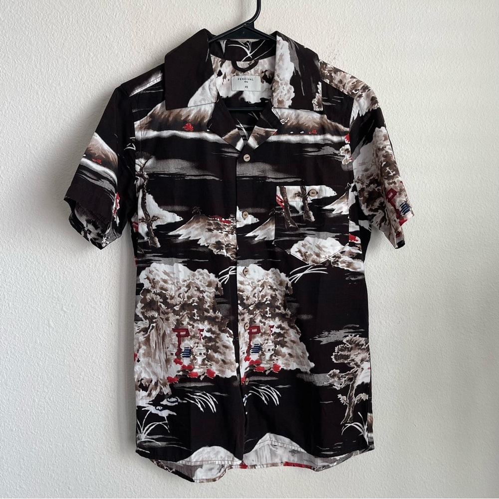 PERCIVAL Short Sleeve Japan Island Button Down Shirt
